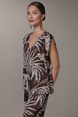 Donna Karan | SLEEVELESS EXTENDED SHOULDER TOP
