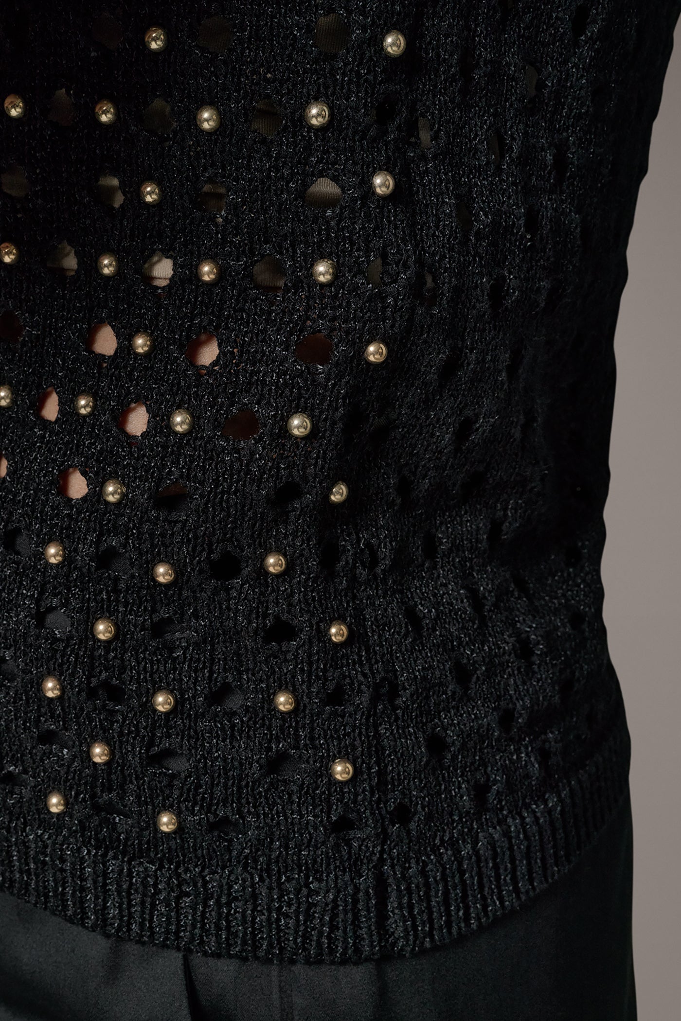 Donna Karan | SLEEVELESS OPEN-STITCH HALTER SWEATER