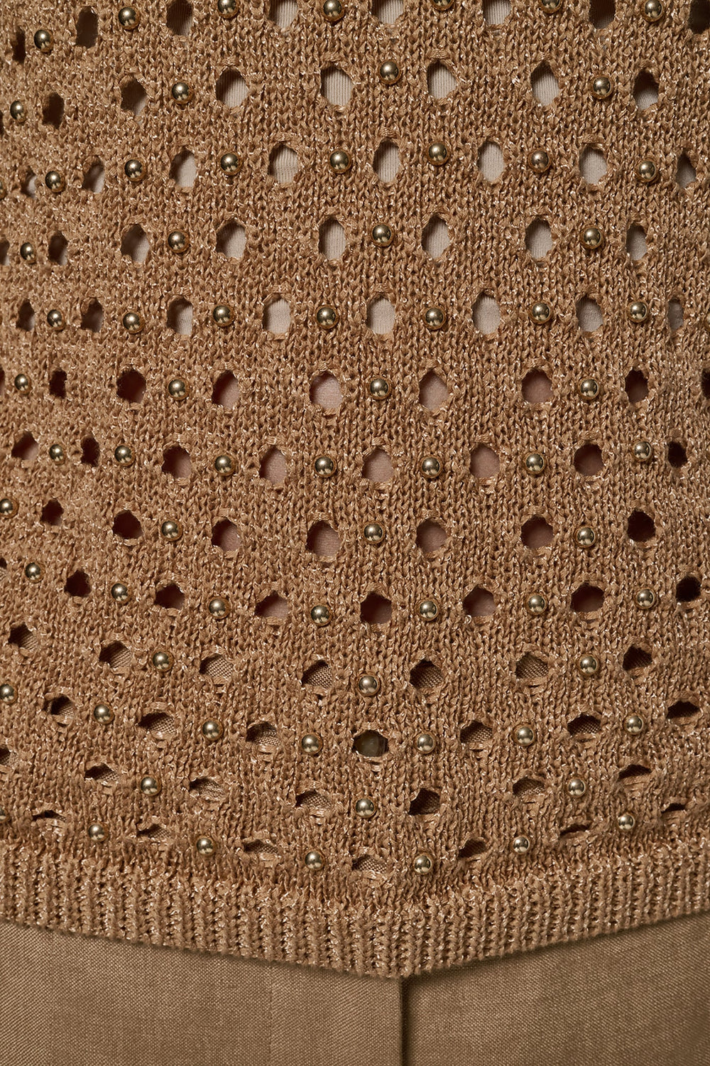 Donna Karan | SLEEVELESS OPEN-STITCH HALTER SWEATER