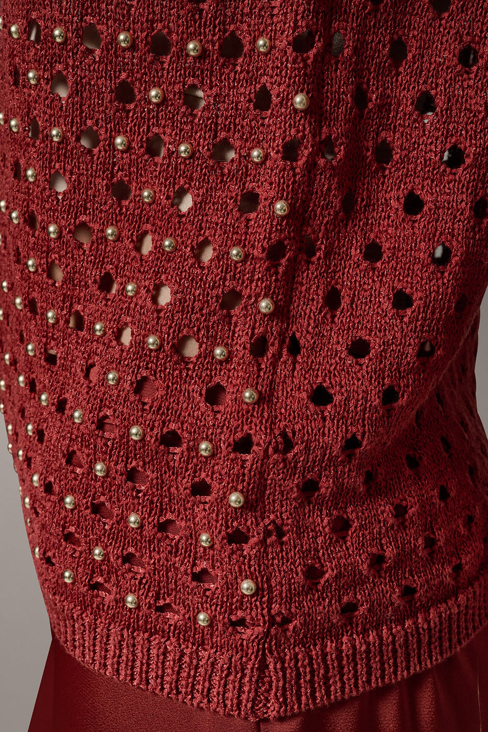 Donna Karan | SLEEVELESS OPEN-STITCH HALTER SWEATER