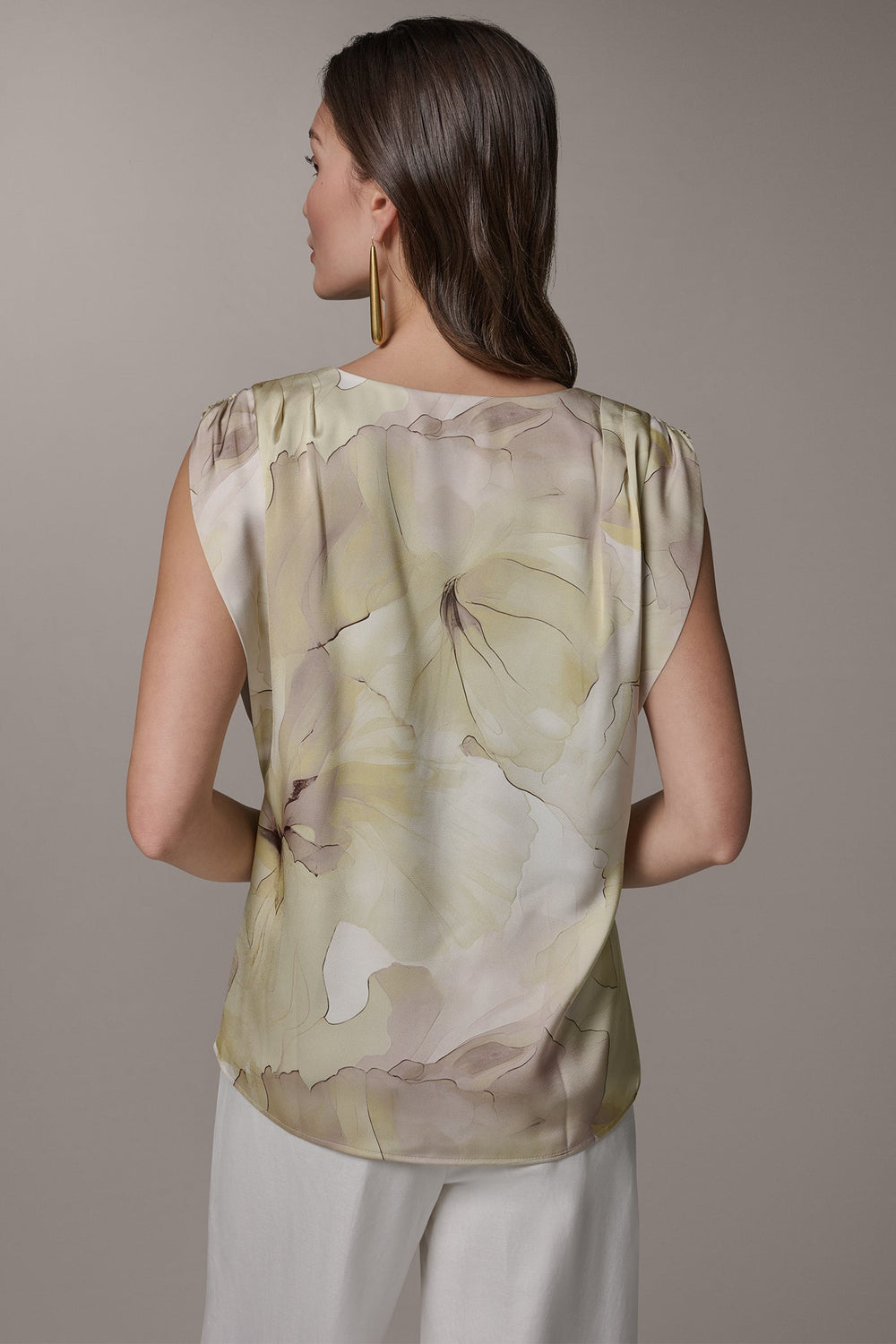 Donna Karan | SLEEVELESS EXTENDED SHOULDER TOP