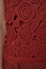 Donna Karan | SLEEVELESS CROCHET SHELL