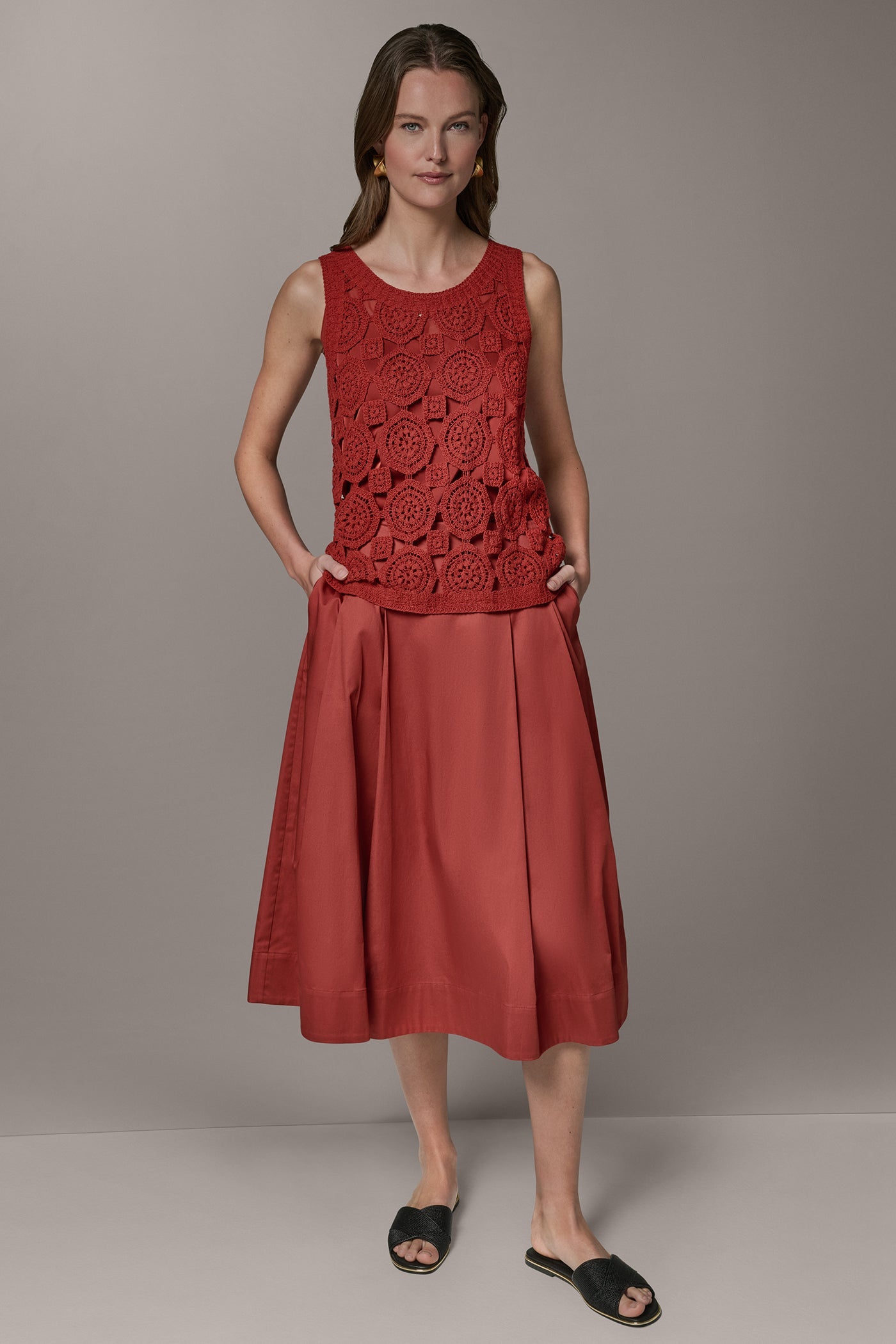 Donna Karan | SLEEVELESS CROCHET SHELL