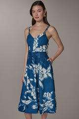 Donna Karan | SLEEVELESS MIDI FIT AND FLARE DRESS