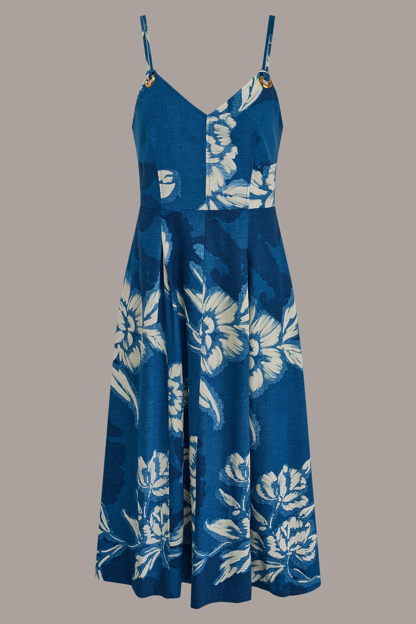 Donna Karan | SLEEVELESS MIDI FIT AND FLARE DRESS