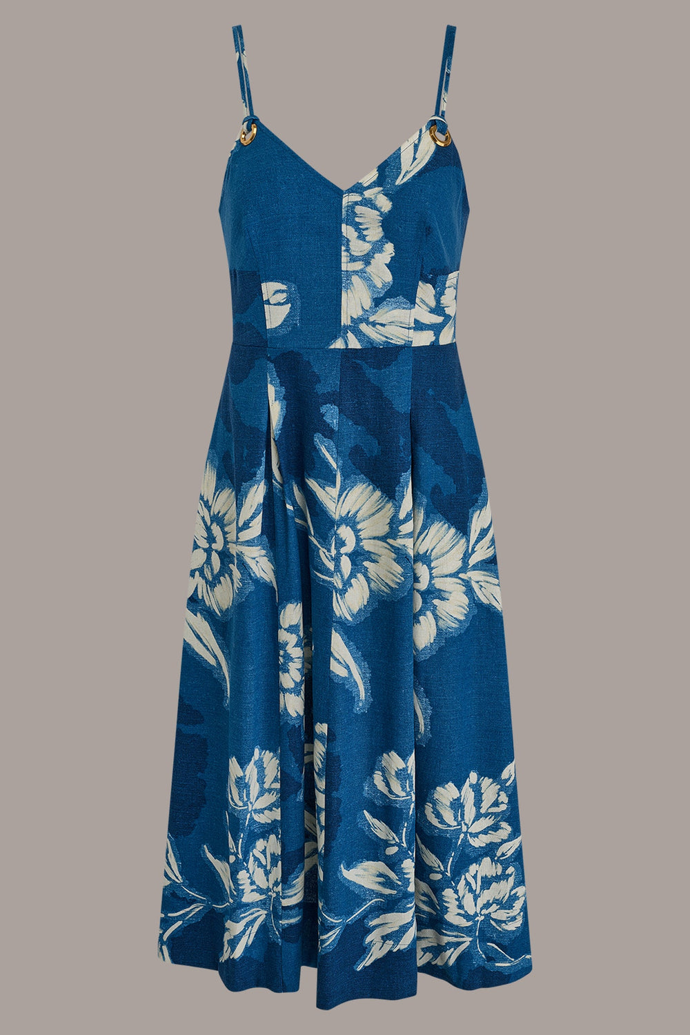 Donna Karan | SLEEVELESS MIDI FIT AND FLARE DRESS