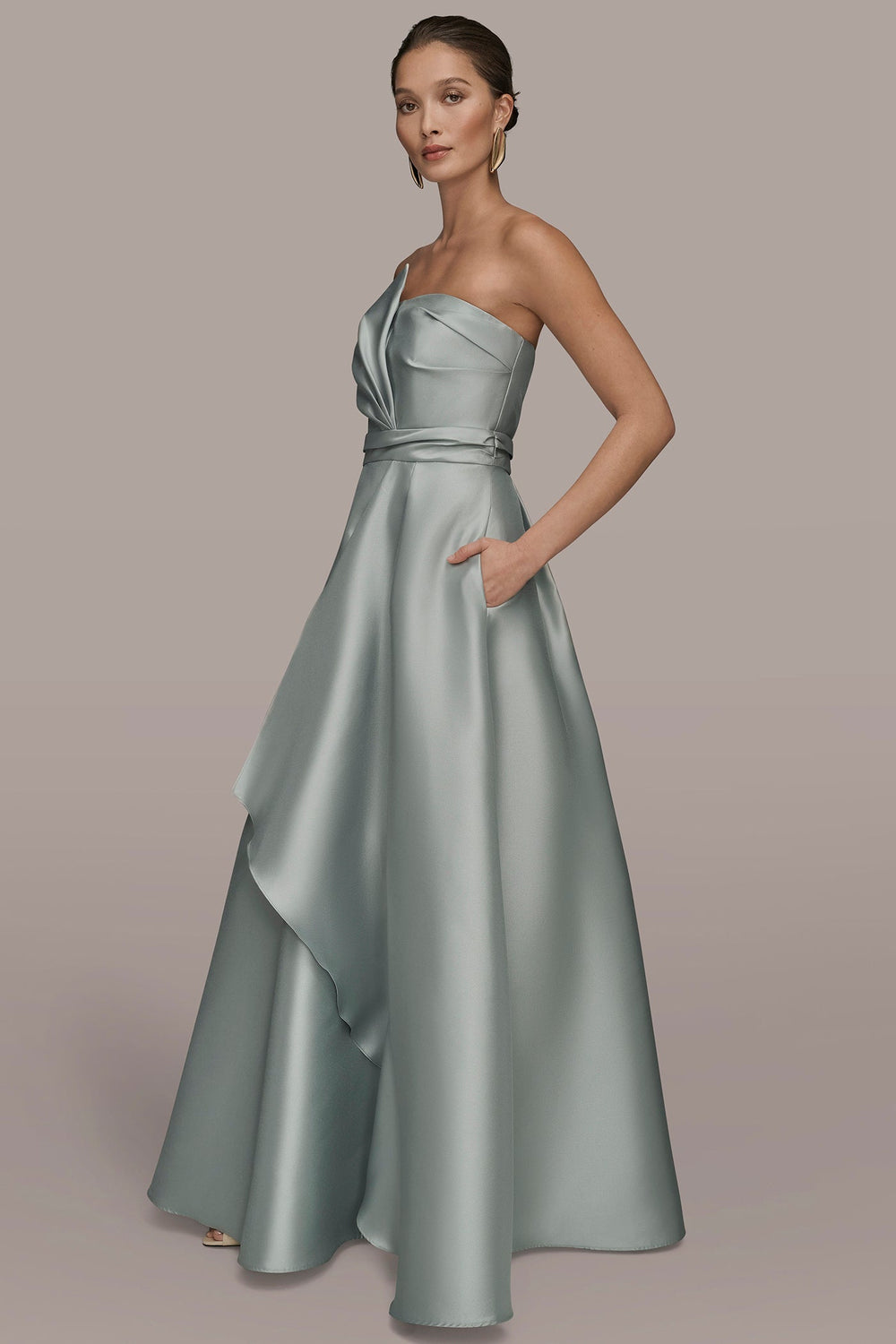 Donna Karan | MIKADO SATIN STRAPLESS GOWN