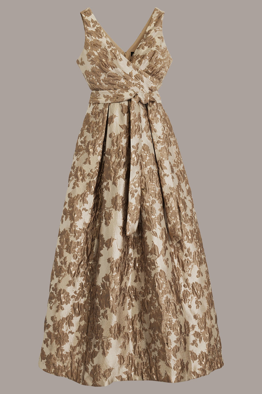 Donna Karan | BROCADE SLEEVELESS WRAP BALL GOWN