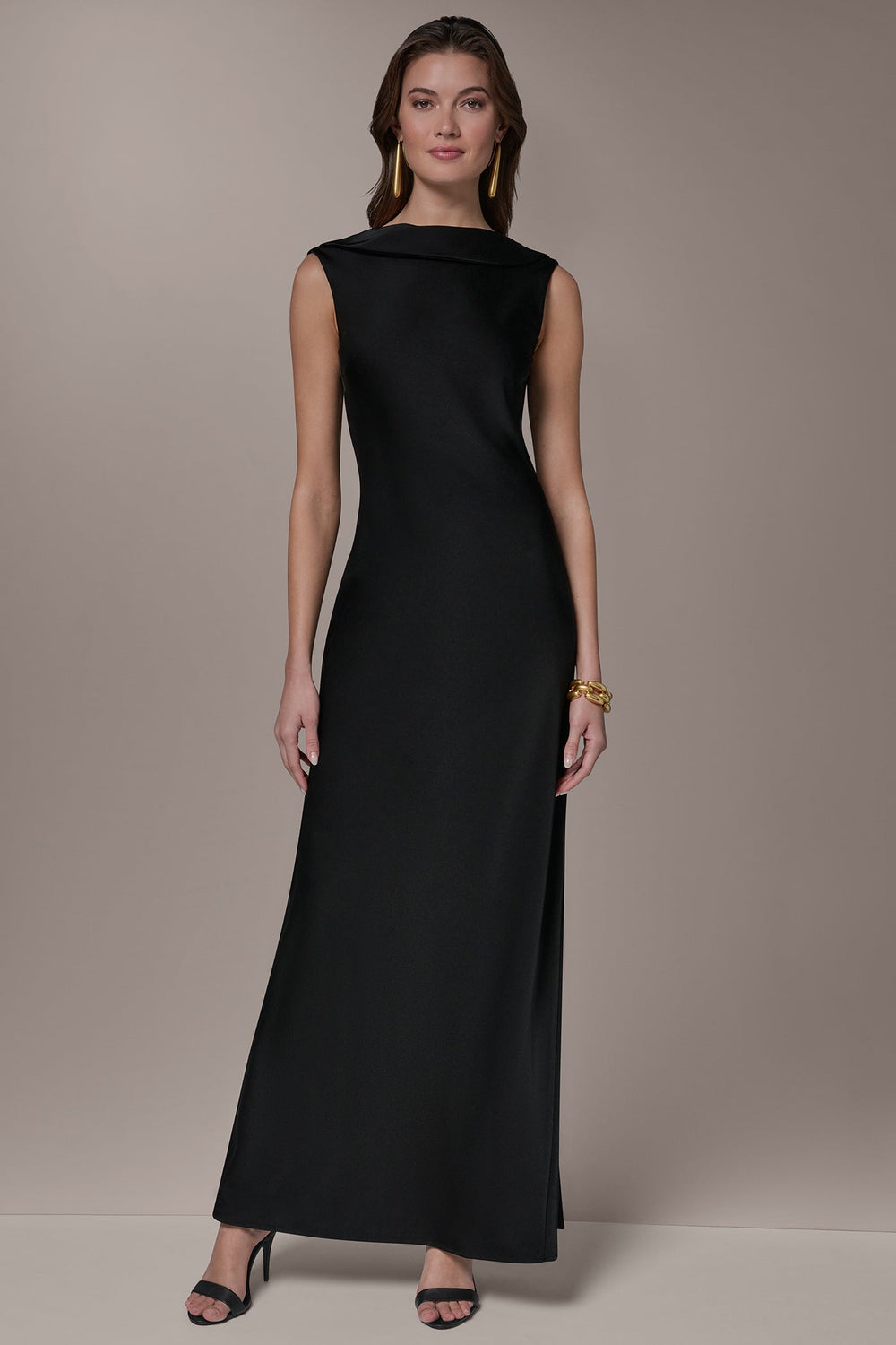 Donna Karan | SATIN RUFFLE BACK GOWN