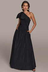Donna Karan | TAFFETA ONE-SHOULDER BALL GOWN