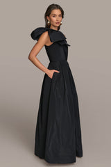 Donna Karan | TAFFETA ONE-SHOULDER BALL GOWN
