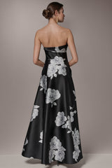 Donna Karan | MIKADO FLORAL STRAPLESS BALL GOWN