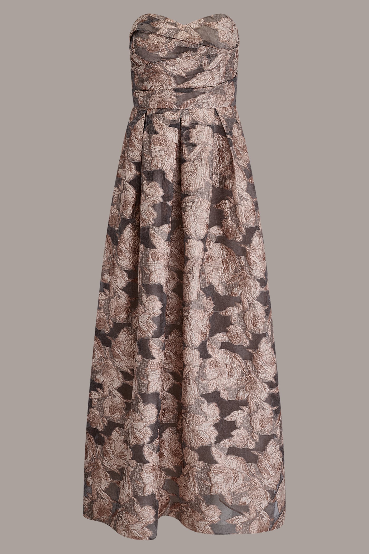 Donna Karan | FLORAL-JACQUARD STRAPLESS BALL GOWN
