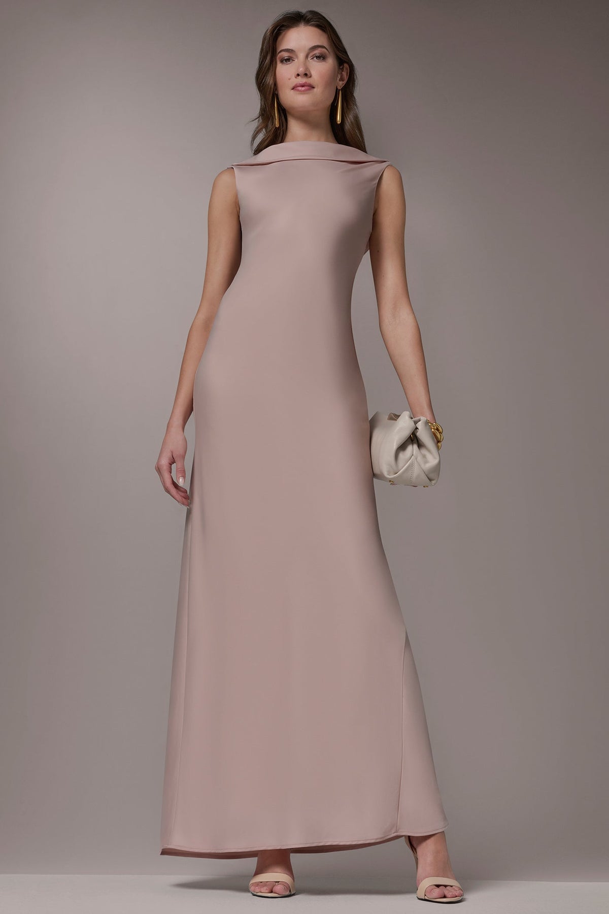 Donna Karan | SATIN RUFFLE BACK GOWN