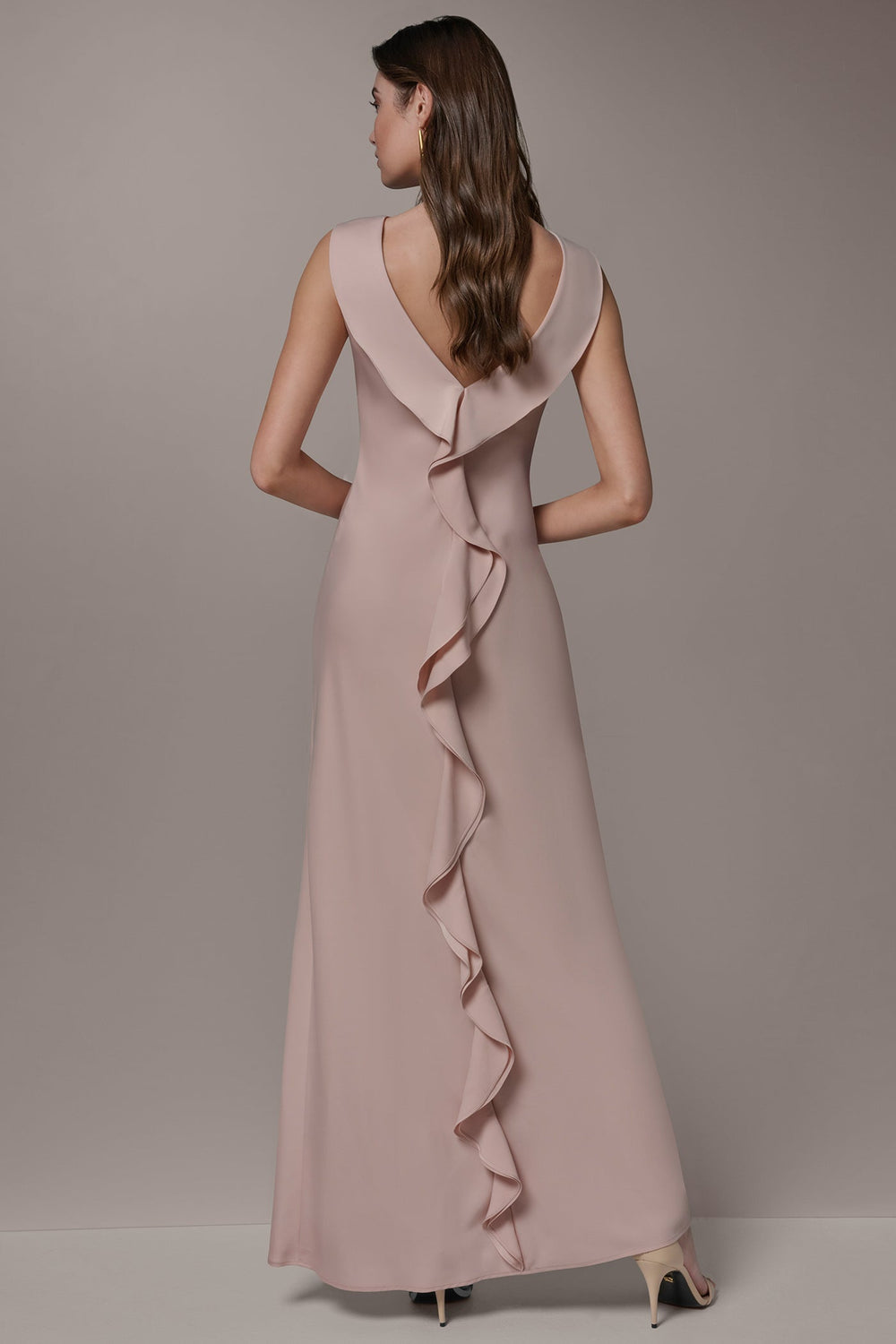 Donna Karan | SATIN RUFFLE BACK GOWN