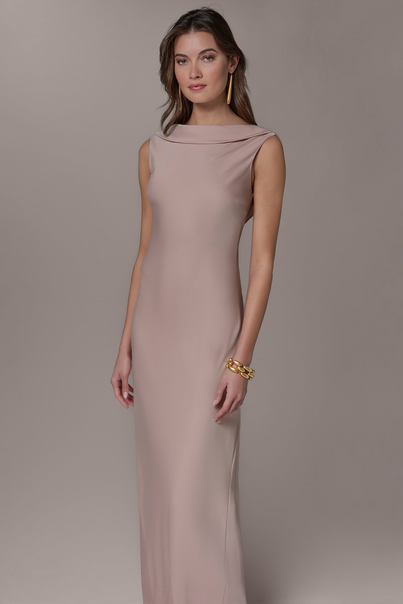 Donna Karan | SATIN RUFFLE BACK GOWN