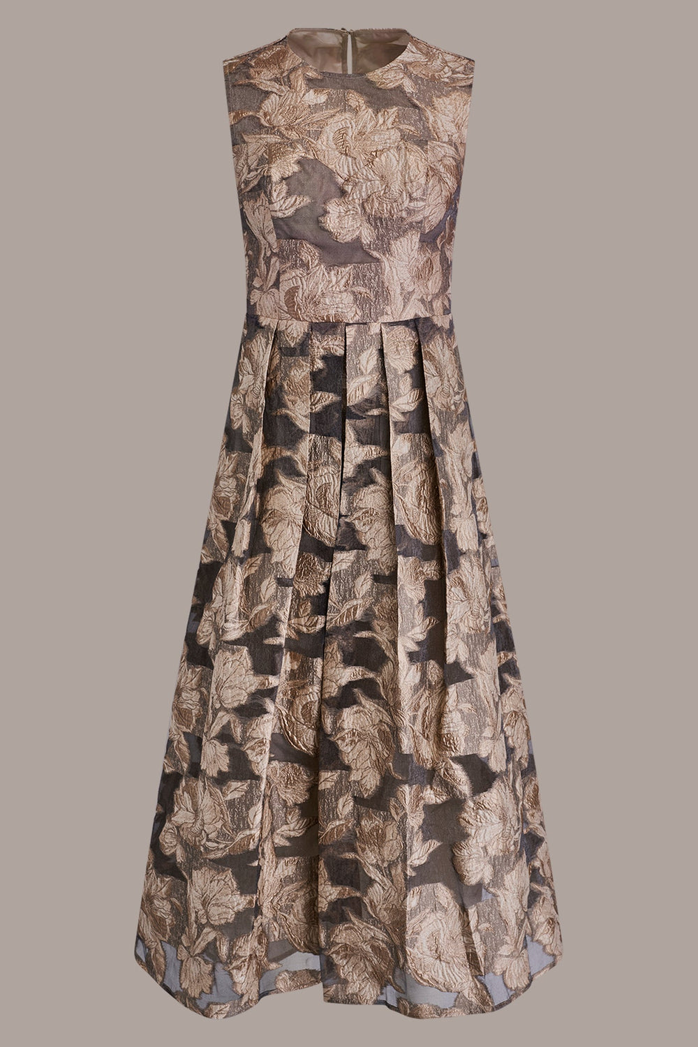 Donna Karan | FLORAL-JACQUARD MIDI GOWN