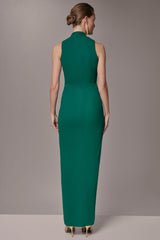 Donna Karan | SLEEVELESS WRAP V-NECK GOWN