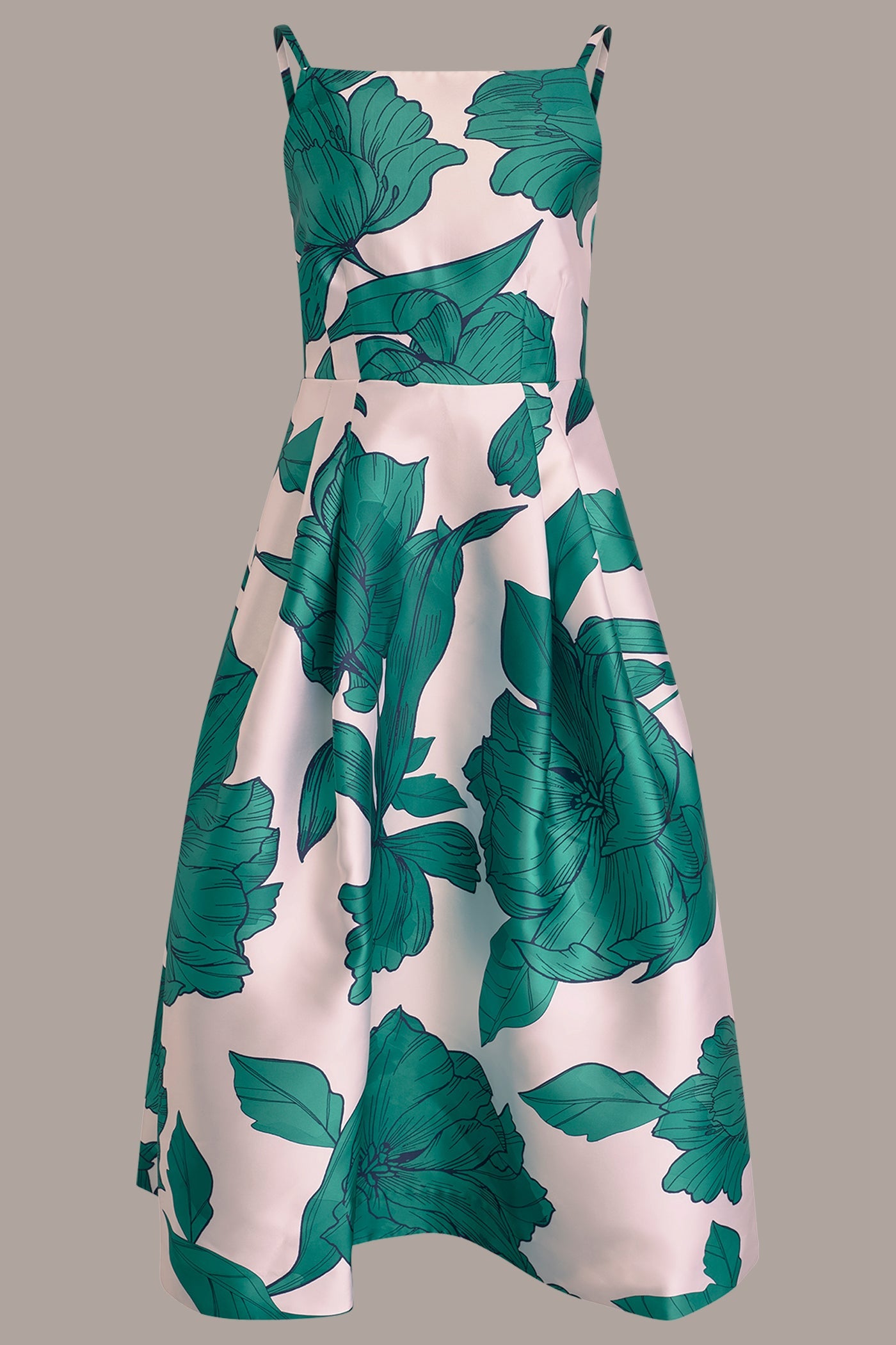 Donna Karan | MIKADO FLORAL MIDI GOWN