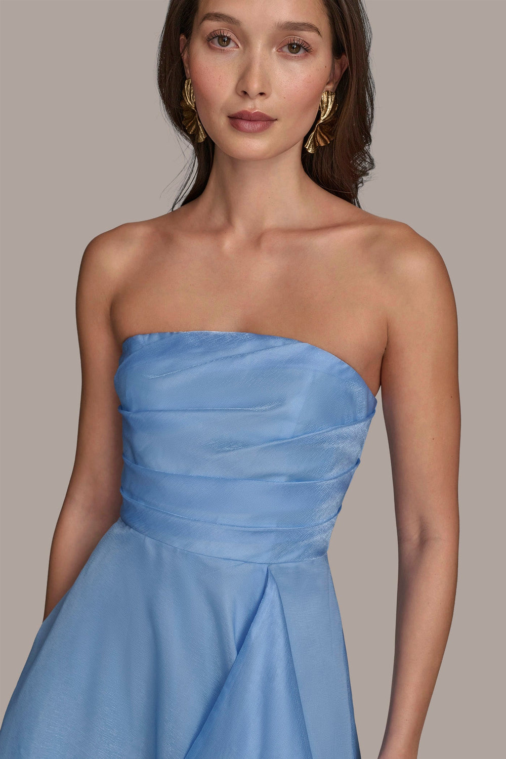 Donna Karan | ORGANZA STRAPLESS CASCADING GOWN