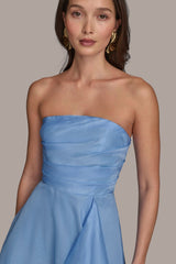 Donna Karan | ORGANZA STRAPLESS CASCADING GOWN