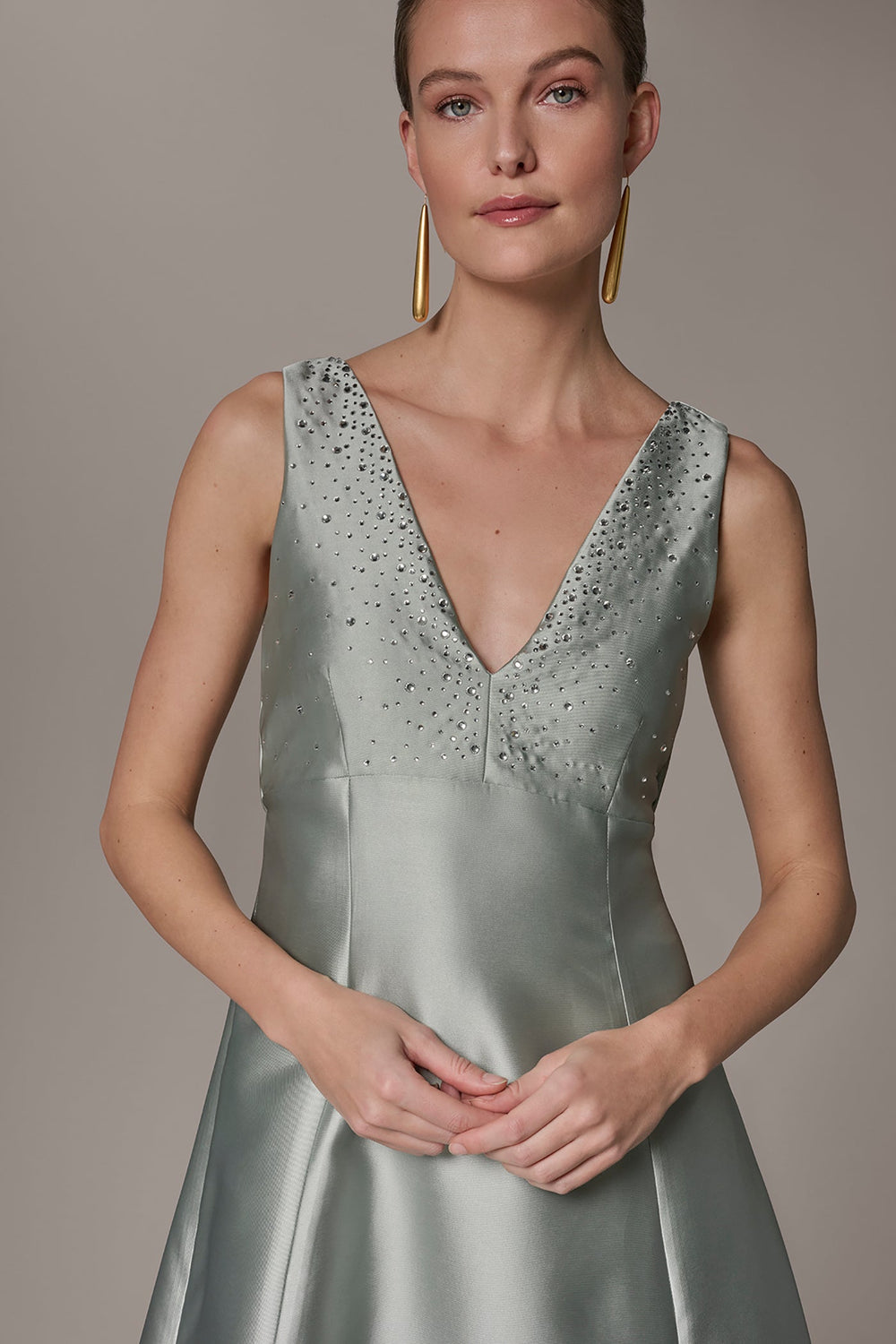 Donna Karan | MIKADO CRYSTAL MIDI GOWN
