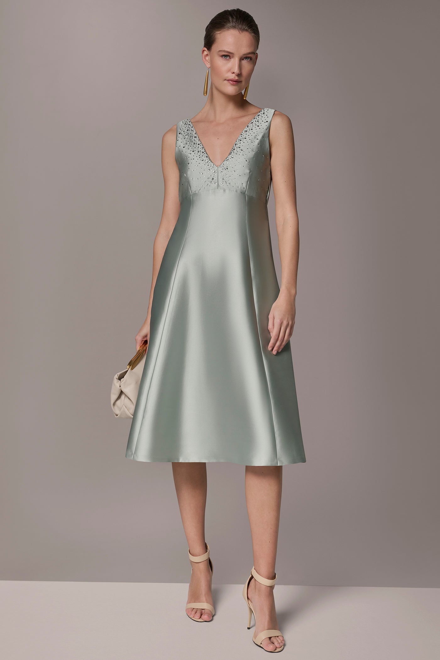 Donna Karan | MIKADO CRYSTAL MIDI GOWN