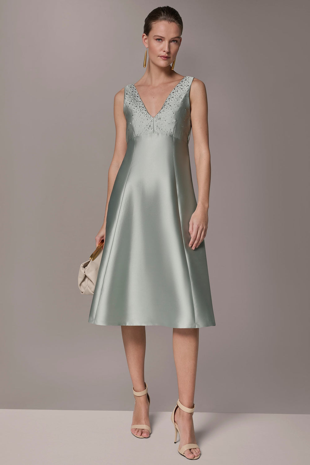 Donna Karan | MIKADO CRYSTAL MIDI GOWN