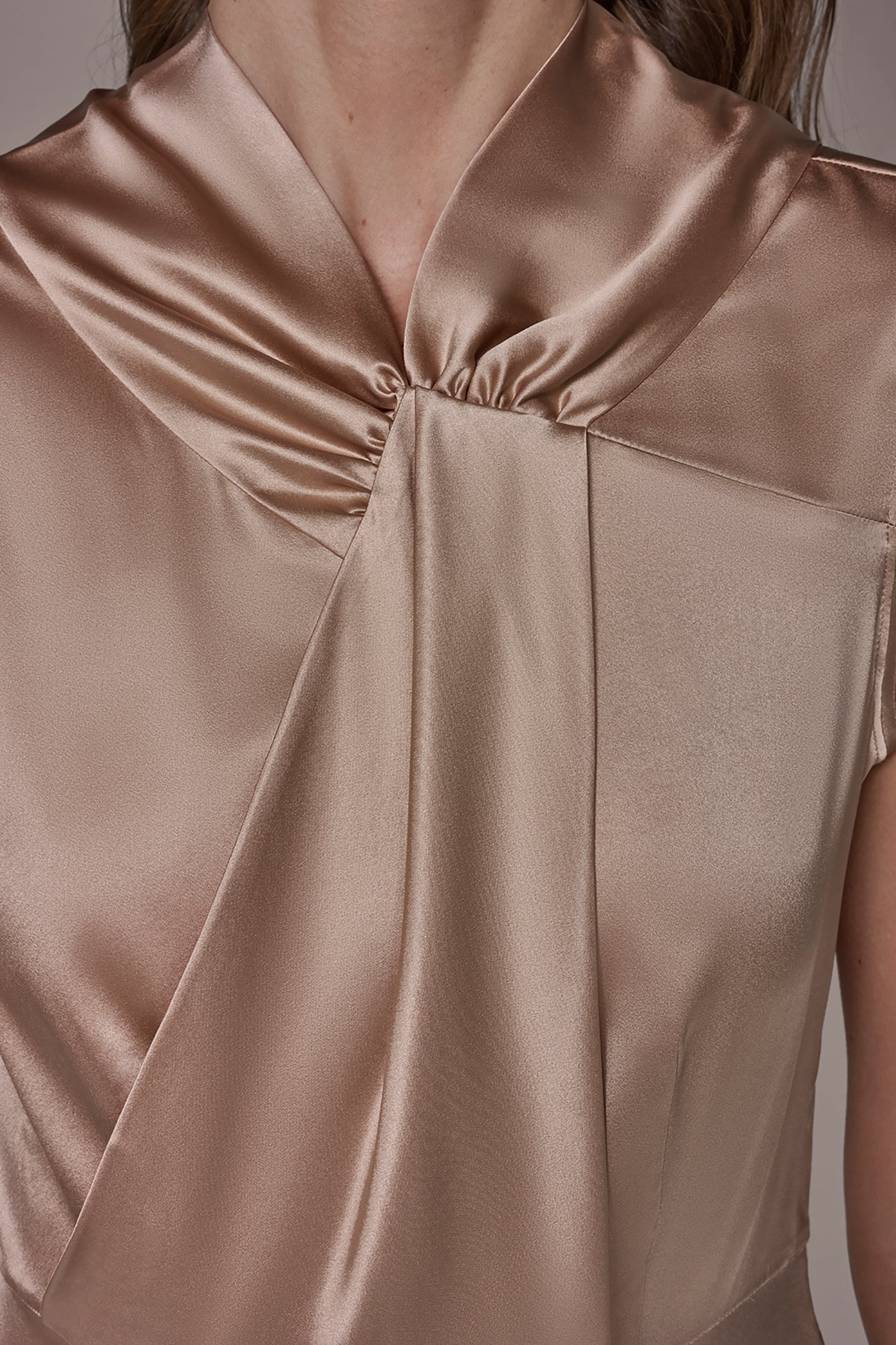 Donna Karan | SILK-CHARMEUSE MIDI A-LINE DRESS