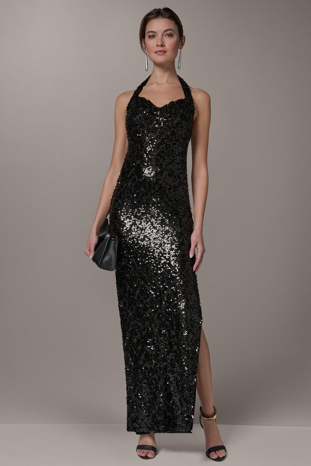 Donna Karan | SEQUIN HALTER GOWN