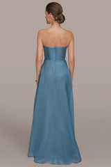 Donna Karan | STRAPLESS RUFFLE A-LINE GOWN