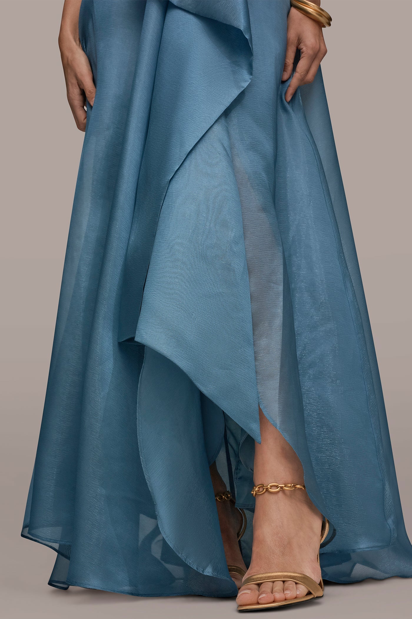 Donna Karan | STRAPLESS RUFFLE A-LINE GOWN