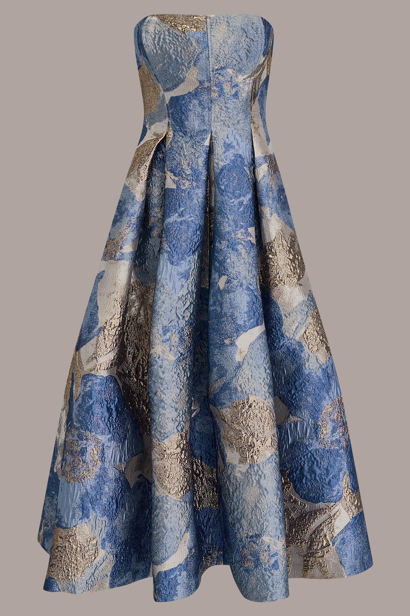 Donna Karan | METALLIC FLORAL-JACQUARD SLEEVELESS MIDI GOWN