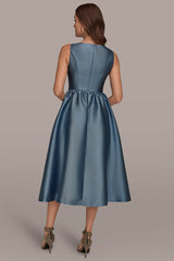 Donna Karan | MIKADO SLEEVELESS FLORAL MIDI GOWN