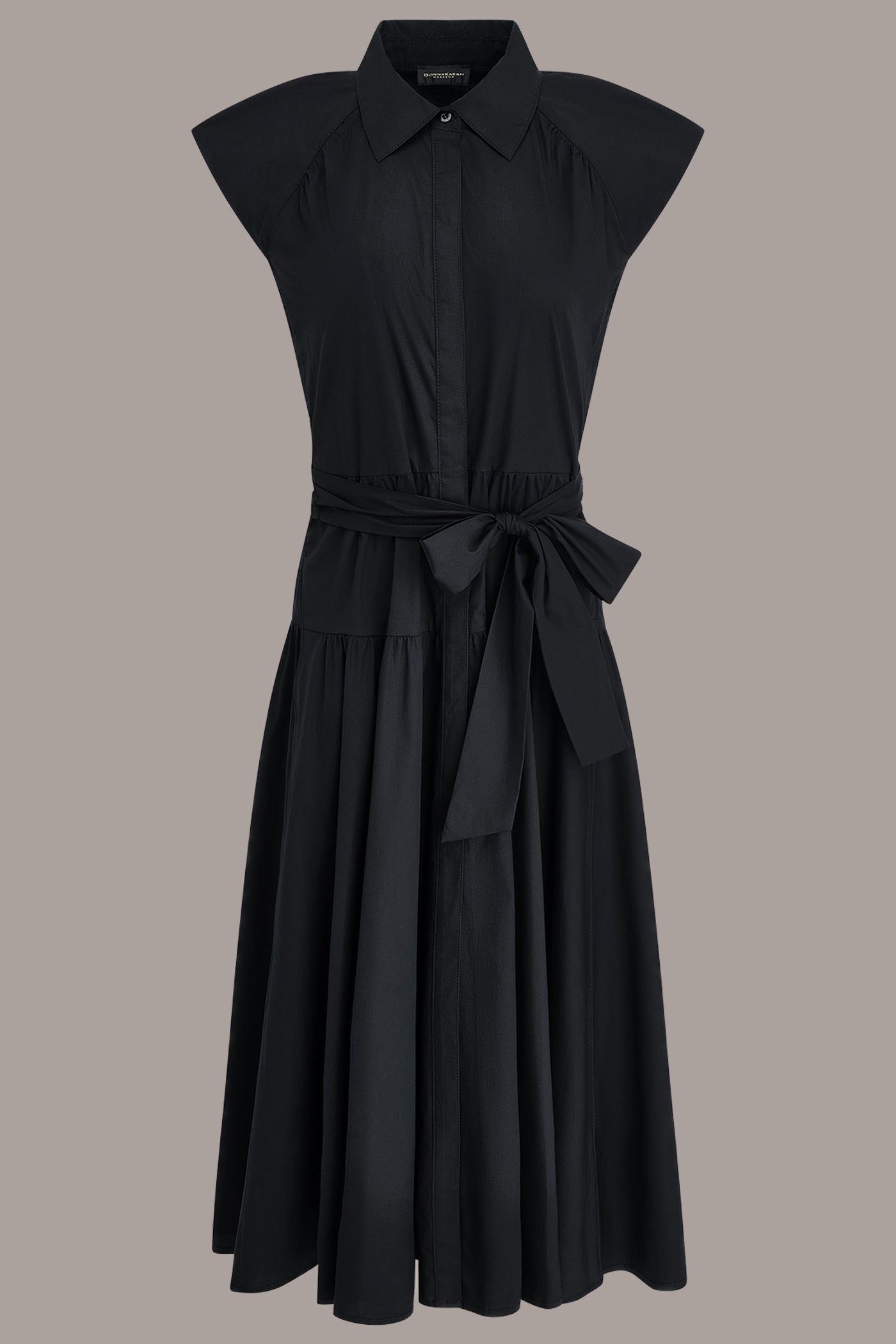 Donna Karan | CAP SLEEVE MIDI SHIRT DRESS