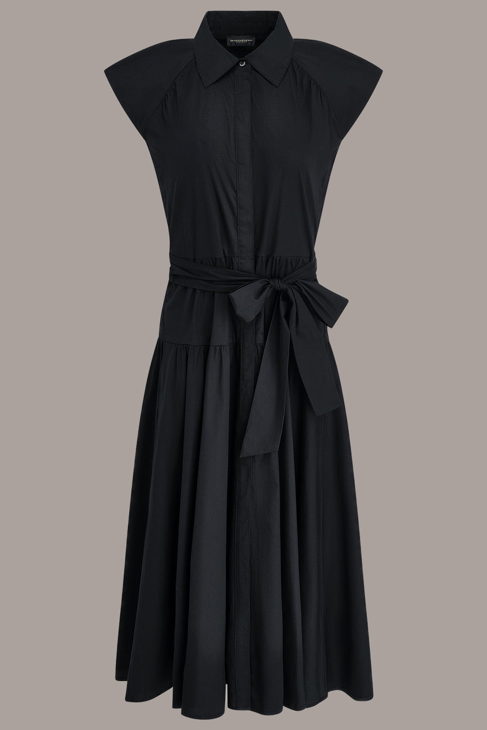 Donna Karan | CAP SLEEVE MIDI SHIRT DRESS