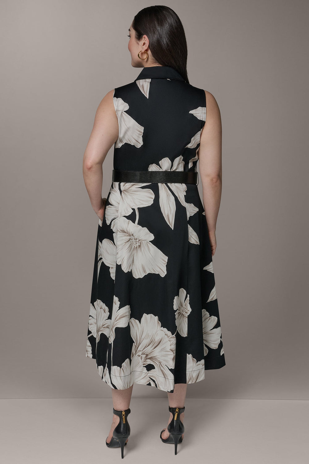 Donna Karan | SLEEVELESS MIDI HALTER SHIRT DRESS