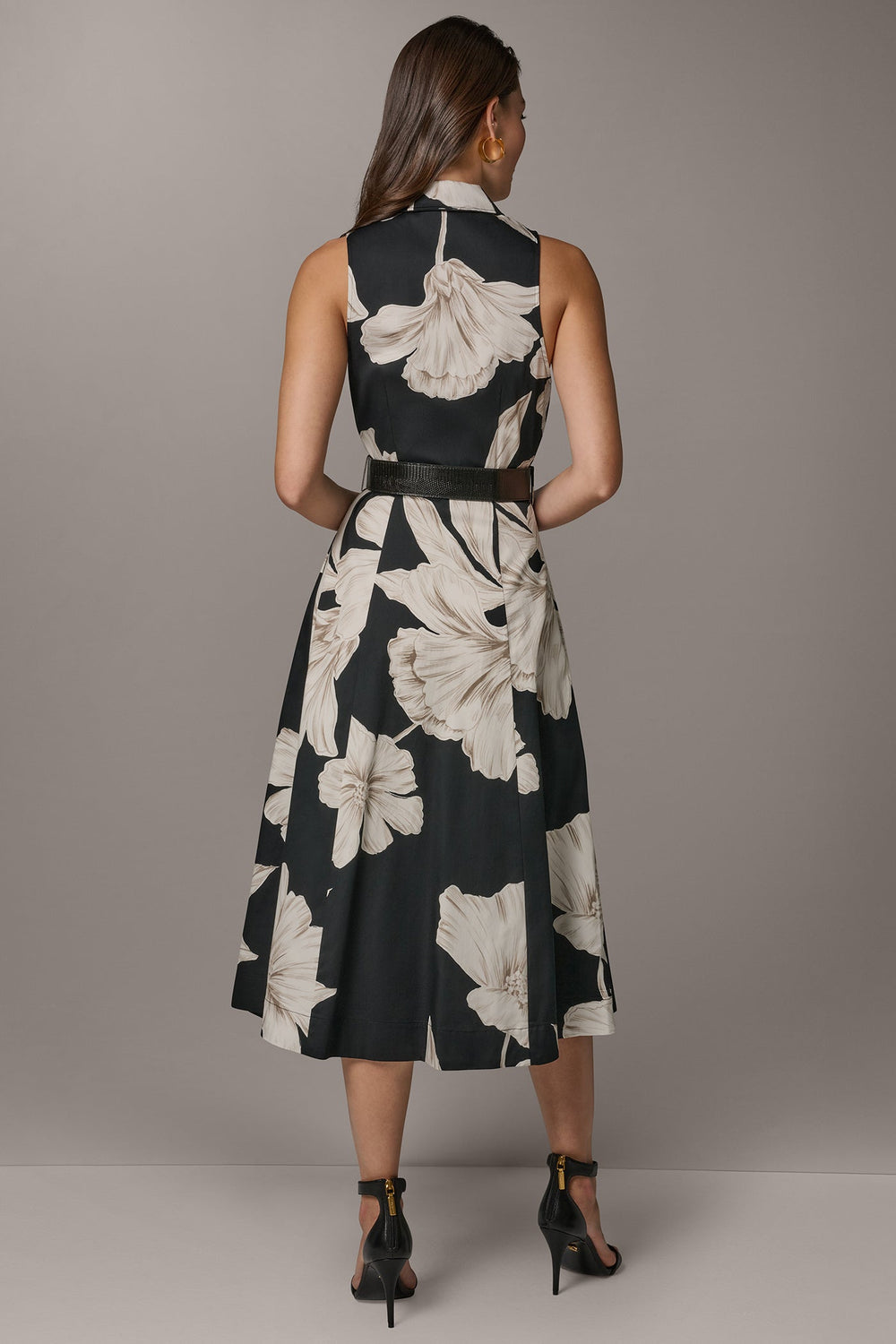 Donna Karan | SLEEVELESS MIDI HALTER SHIRT DRESS