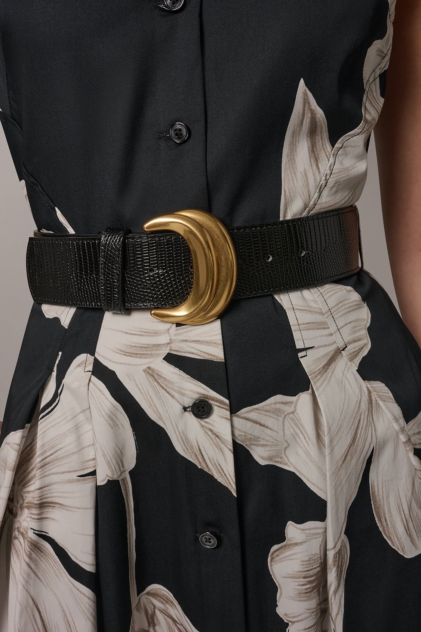 Donna Karan | SLEEVELESS MIDI HALTER SHIRT DRESS
