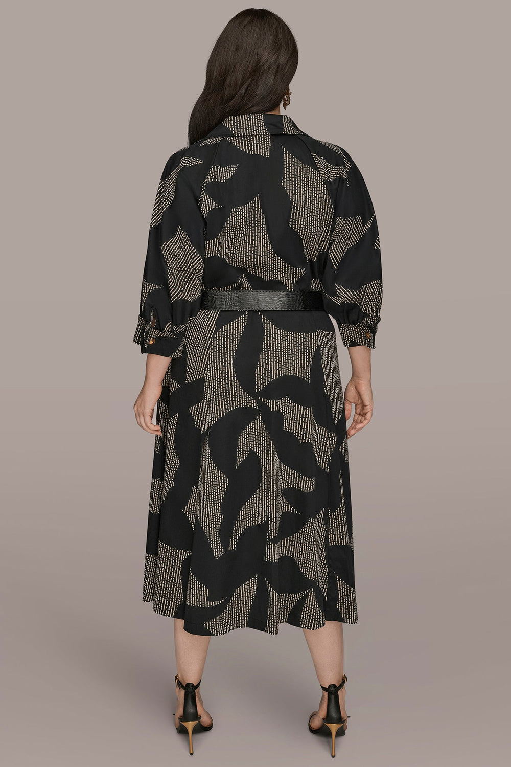 Donna Karan | COTTON FLORAL MIDI SHIRT DRESS