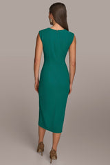 Donna Karan | TWIST WAIST MIDI SHEATH DRESS