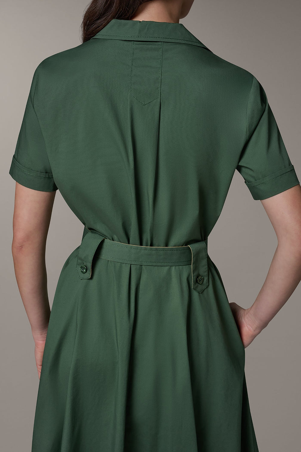 Donna Karan | SHORT SLEEVE MIDI SHIRT DRESS