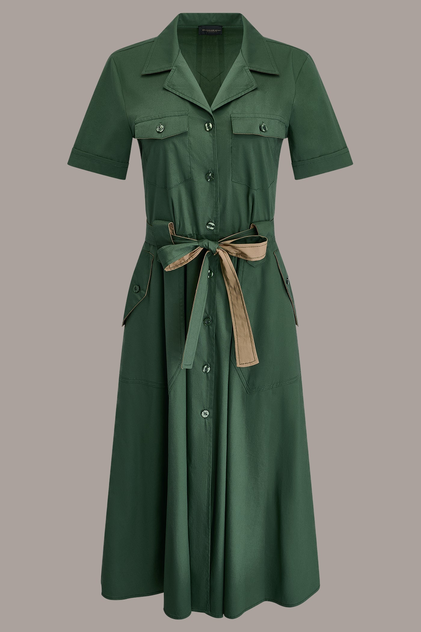 Donna Karan | SHORT SLEEVE MIDI SHIRT DRESS