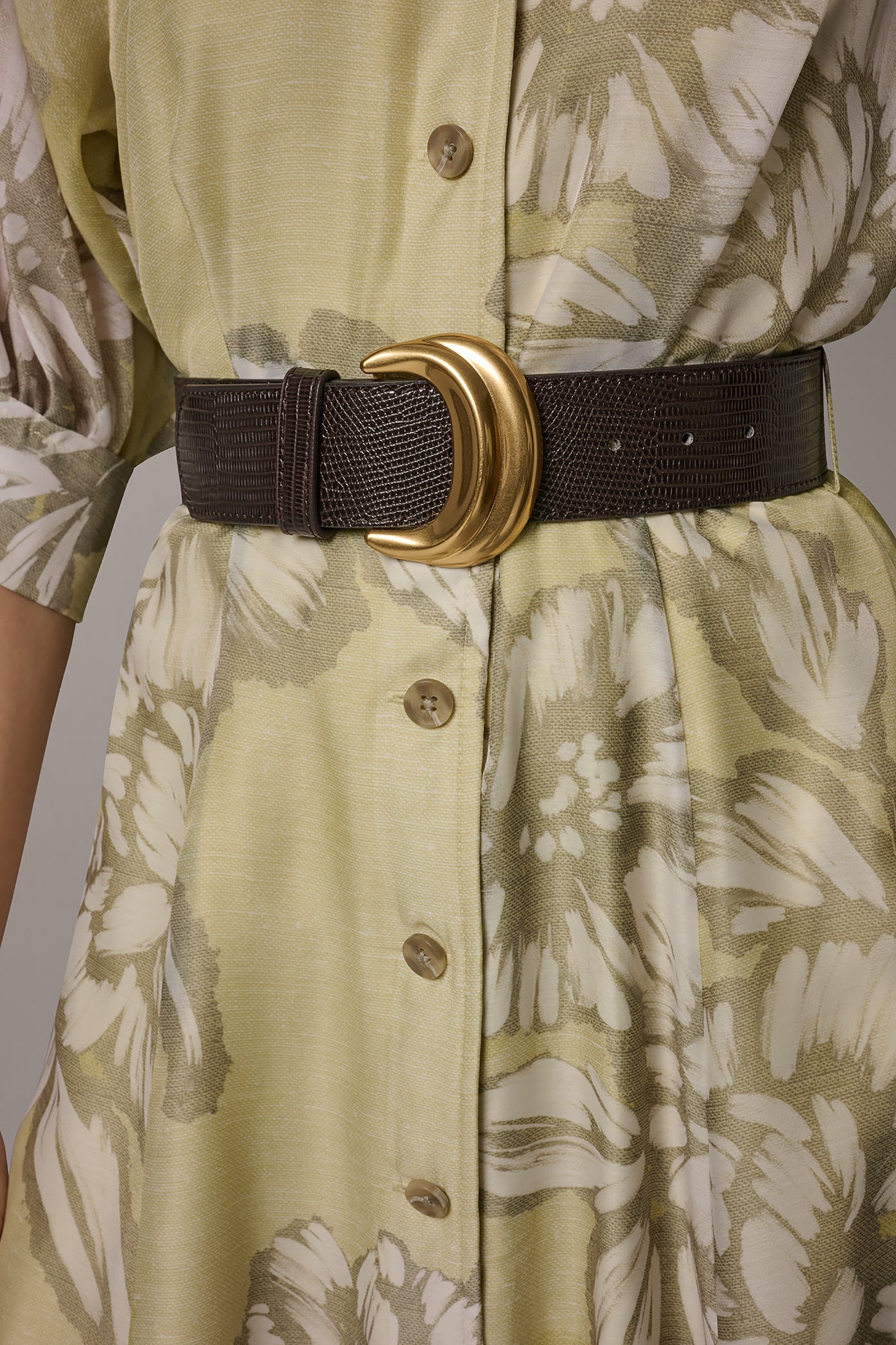 Donna Karan | PUFF SLEEVE MIDI SHIRT DRESS