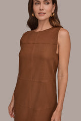 Donna Karan | LINEN-BLEND SHIFT DRESS