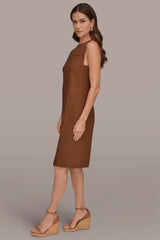 Donna Karan | LINEN-BLEND SHIFT DRESS