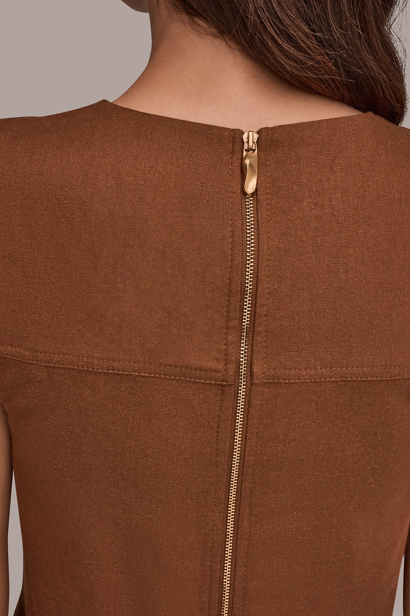 Donna Karan | LINEN-BLEND SHIFT DRESS
