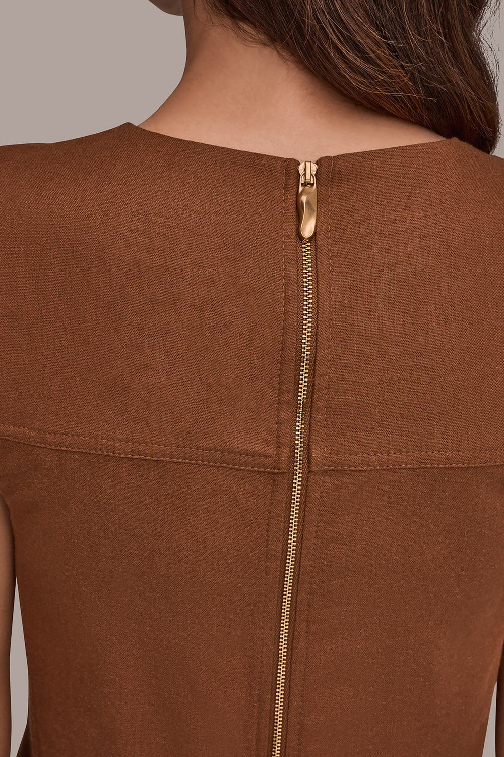 Donna Karan | LINEN-BLEND SHIFT DRESS