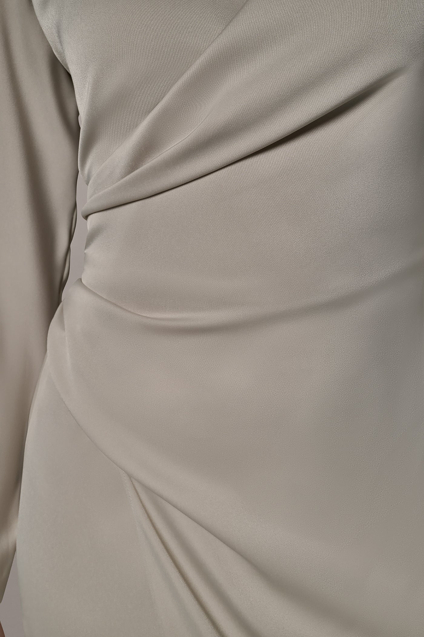 Donna Karan | LONG SLEEVE WRAP-EFFECT SHIRT DRESS