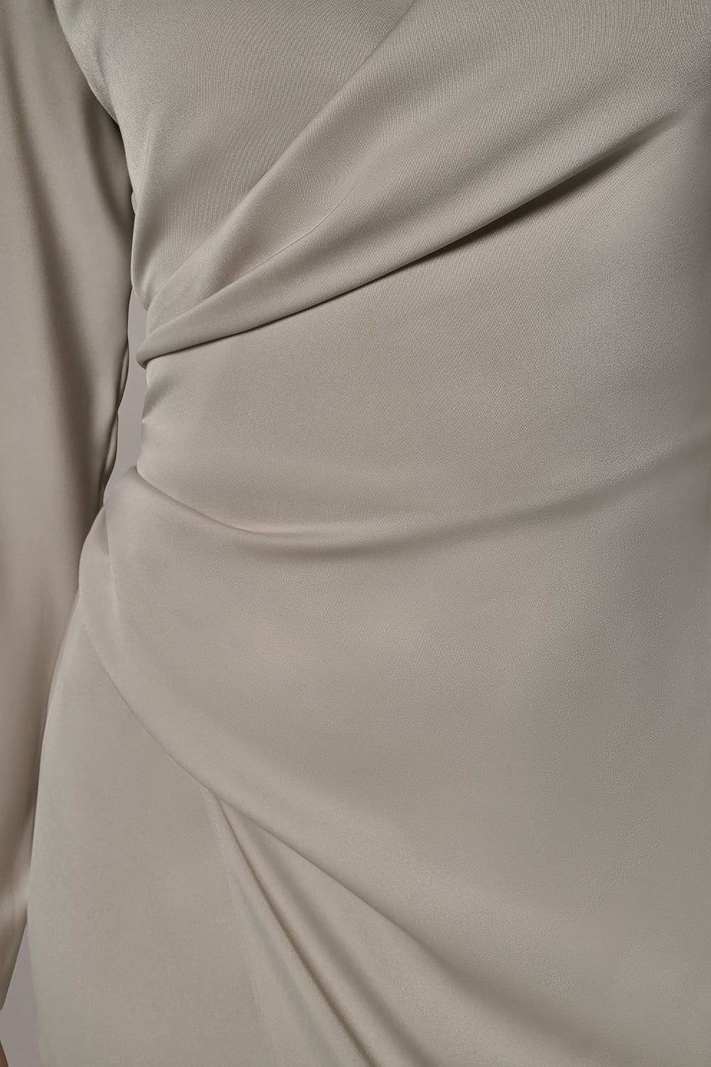 Donna Karan | LONG SLEEVE WRAP-EFFECT SHIRT DRESS